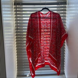 BANANA REPUBLIC RED KIMONO ONE SIZE